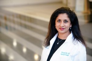 Renuka Iyer, MD, pictured at Roswell Park Comprhensive Cancer Center 
