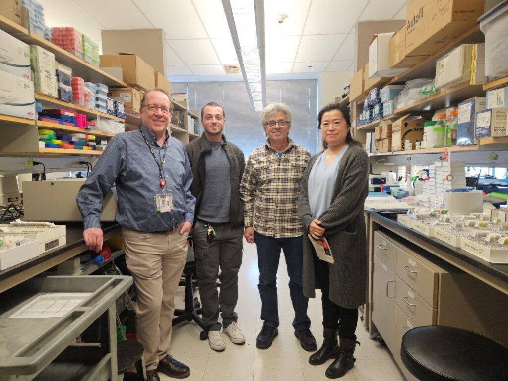 Wayne and Shay visit the lab. 